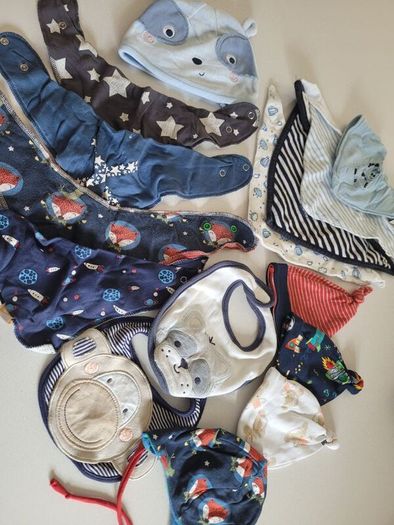 Large bundle baby hats and bibs