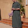 Men's Thobe Long Sleeve Kaftan Nightshirt Arabian Long Thobe Image 4