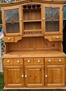 Solid wood cabinet display and console