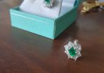 Emerald and Diamond Earrings