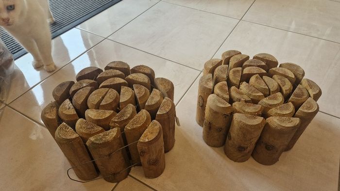 Wicklow Wood Log Roll Edging - 2 rolls