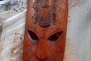 Two Old Hand Carved African Tribal Masks for sale, Measurments in the photos