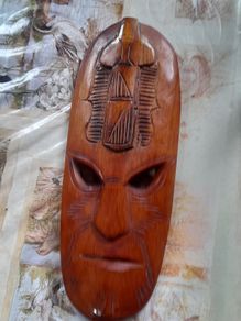 Two Old Hand Carved African Tribal Masks for sale, Measurments in the photos