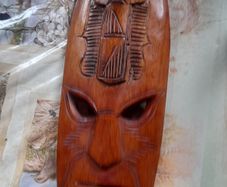 Two Old Hand Carved African Tribal Masks for sale, Measurments in the photos