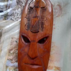 Two Old Hand Carved African Tribal Masks for sale, Measurments in the photos