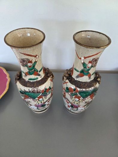 Chinese Cracle Glaze Vases