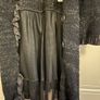 Zone BLEUE Black Knitted Ruffle Cardigan With Tie Belt Image 4