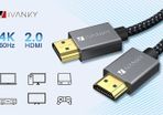 iVanky 2M HDMI v2.0 3D/UHD 4K (2160P@60hz) Nylon Braided (Gold-Plated) Ultra High Speed Cable with Ethernet Chrome HDTV (Brand New/Warranty)