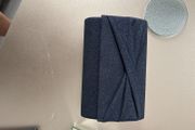 clutch bag  new navy with glitter going through it