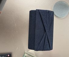 clutch bag  new navy with glitter going through it