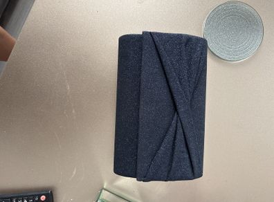 clutch bag  new navy with glitter going through it