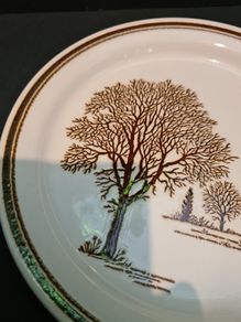 EIT plate with tree motif in boho retro style