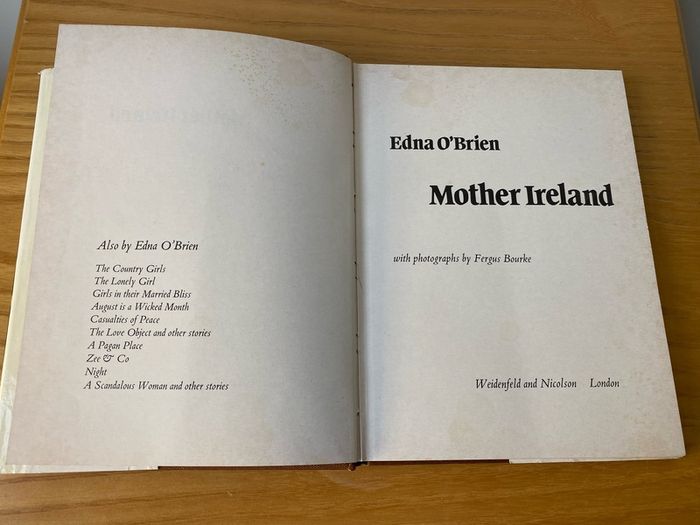 Mother Ireland by Edna O'Brien (Hardcover, 1976) Book