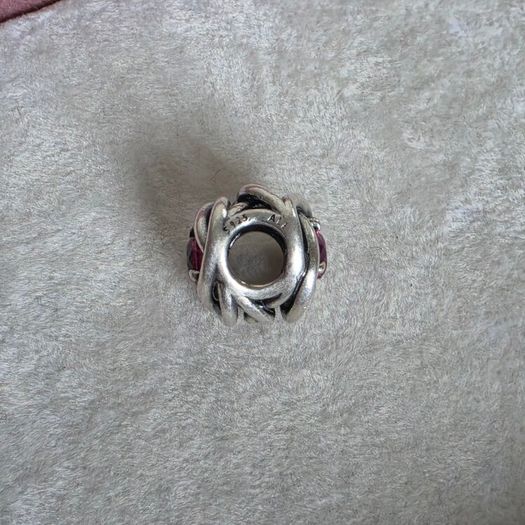 Pandora birthstone pink eternity circle charm