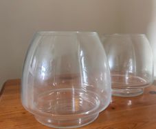 Glass Dome Vase Set of 2