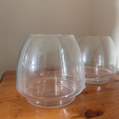 Glass Dome Vase Set of 2
