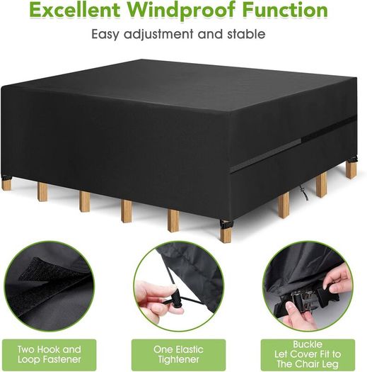 600D Oxford Garden Furniture Cover Durable All Weather Patio Protection