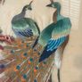 Chinese Silk Peacock Framed Tapestry 1970's Image 9