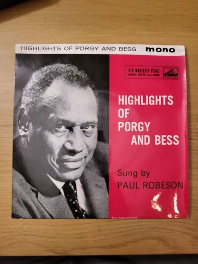 Paul Robeson Highlights Of Porgy And Bess 7 inch EP HMV 7EG 8510 Mono