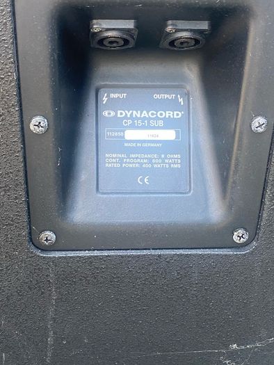Dynacord CP 15-1 Bass bins