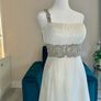 Beautiful One shoulder Ivory/Cream Debs Dress with Rhinestone embellishments design from Elliott Chambers Image 5