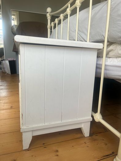 White Wooden Blanket Box