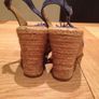 Navy Faux Suede Peep Toe Wedge Size 5 Image 2