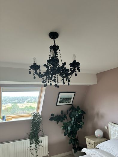 Two Black Chandeliers