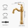 Single Handle Sink Faucet, Solid Brass Single Handle Kitchen Faucet, 1 or 3 Hole Kitchen Faucets with Push-Button Drain Image 7
