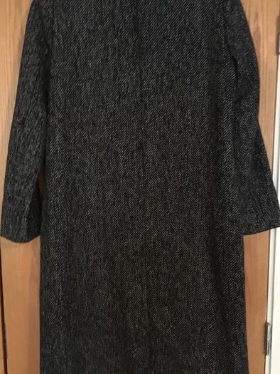 ZARA Straight Fit Long Wool Blend Coat New