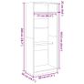 Wardrobe White 80x50x200 cm Image 7