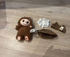 Macron labubu with clothes