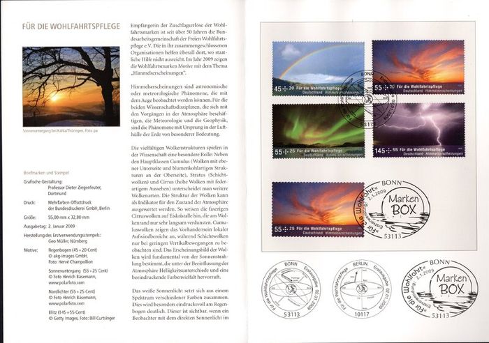 2009 Bundes Republic Deutschland (Germany) Federal Annual Stamp EFT Collection 2009 with 43 images of contents
