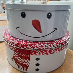 2 Christmas Cake Tins
