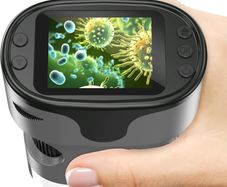 1000X Handheld Digital Microscope for Kids - 4K 2.0" Screen, Rechargeable Mini Labster Portable Pocket Scope, Includes Slides Kit - Science Gadget Edu Gift for Children Ages 4-12 (Grey)