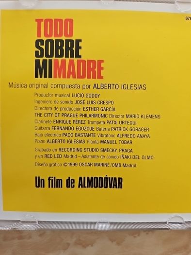 All About My Mother CD Soundtrack