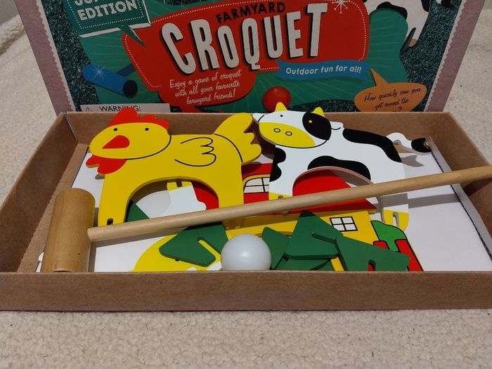 Wooden Farmyard Croquet Set, Junior Edition
