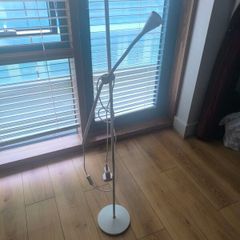 Modern White LED Floor Reading Lamp / Uplighter