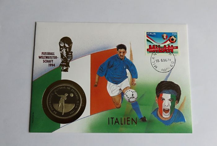 Italy USA WORLD CUP 1994 Coin Cover Vintage