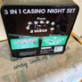 3in1 Casino Night Set Roulette Blackjack Poker Brand New Image 2