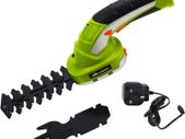 Cordless Grass Shear Hedge Trimmer 2 Interchangeable Blades, 7.2V 2-in-1 Lightweight, Cutting, Trimming, Shearing, Pruning Plants Foliage with Rechargeable Lithium-Ion Battery (02X000)