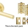 5x satin brass door handles and latch kits Image 2