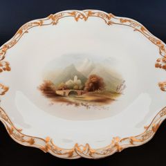 Early English Transferware Porcelain Serving Platter