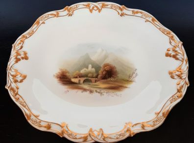 Early English Transferware Porcelain Serving Platter