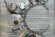1 Goblins Whimsical Trinkets Bone and Tooth Soldered Charm Bracelet Charivari Wearable Art Weird Oddity