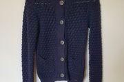 diesel wool blend cardigan size small navy pit to pit 19"