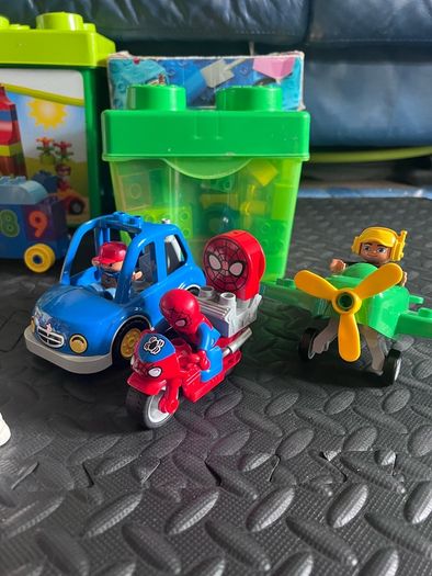 Duplo mix set( train, airplane, Spider-Man, boat, animals and more)
