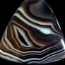 Unique Triangle Black Stripe Agate Gemstone Pendant Necklace Image 3