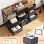 Chest of Drawers Bedroom, Contains 2 USB & 2 AC Ports Sockets, Storage Dresser with 8 Fabric Drawers Suitable for Bedrooms, Living Rooms, Retro Color Image 4