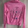 Velur pink hoodie j size m Image 3